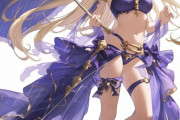 【FGO】水着のエレちゃんイラスト！！　紫ビキニが色っぽいです！！