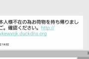 「不在の為お荷物を持ち帰りました」というSMSのURL開いたら地獄が始まった件