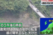 ランニングバイクに乗っていた４歳児が崖下に転落　助けようとした男性（５４）落ちて死亡　