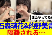 【櫻坂46】石森璃花&的野美青、隔離される…