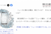 【アンケート】朝日新聞「『ニュース離れ』どう思う？」→「芸能人がコメンテーター、馬鹿にしてる」「偏向報道が過ぎる」他