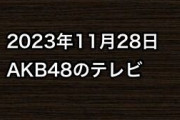2023年11月28日のAKB48関連のテレビ