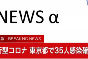 【速報】東京都で３５人のコロナ感染を確認
