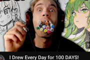 【画像】世界一のYouTuber「100日あれば余裕で日本風のイラストレーターになれるでしょｗ」弱男「舐めるなぁ！」→結果