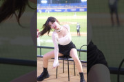 台湾野球のチアガールさんがダンスの途中で・・・
