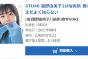 【朗報】瀧野由美子、1st写真集が週間売上5,468部で2位にランクイン！！！！！