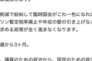 玉木雄一郎「自民と維新の議員定数削減に賛成します💦」