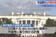 トランプ政権　「年金運用から中国株を除外」