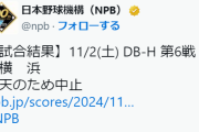 本日の日本シリーズ第6戦は雨天中止が決定！試合は明日振替開催