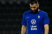 【フランス代表】ベンゼマのカタールW杯欠場が決定…左大腿直筋を負傷