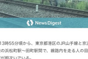 速報 山手線 線路にランニングマン現るｗｗｗｗｗｗｗｗ
