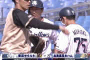 【練習試合vsヤクルト】日ハム金子、2アウトから鶴岡のパスボールとセーフティバントで1点を失う…