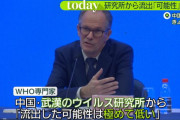 WHO「中国の研究所から新型コロナが流出した可能性は極めて小さい」←これ誰が信じるんだよ