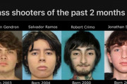 【画像】最近アメリカで銃乱射事件を起こしたやつらの顔