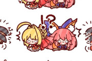 【FGO】ネロ＆玉藻ちゃんイラスト！！　ミニな二人可愛いです！！