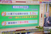 【悲報】池上「ネット炎上に参加してるのは7割が男性で収入や地位が高い人が多いというデータがある」