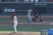 【GIF】吉川尚輝への死球、エグすぎる・・・