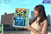 【画像】お天気キャスターさん、朝から汗だくでテッカテカにになってしまうｗ