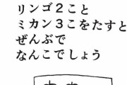 ｢リンゴ2個とミカン3個を足すと何個?｣に｢リンゴとミカンは足せません｣と答える子に何を教えたらいいか
