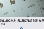 【悲報】「結婚氷河期」到来　2023年の婚姻数50万組を割る見通し