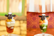「ひつじのショーン」カフェに秋限定メニューが登場！ほうじ茶＆抹茶パフェにはショーンがON！
