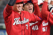 【カープ】“中京大中京3兄弟”、初の3発揃い踏み！堂林5号満塁弾！中村健3号ソロ！磯村3号2ラン！