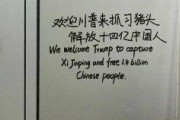 【トイレ革命】中国人「トランプよ来い、習の豚野郎を捕まえろ。14億の中国人を解放せよ」と公共トイレに落書き