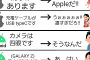 韓国人「日本におけるiPhone＆Androidの風刺がこちらです‥（ﾌﾞﾙﾌﾞﾙ」→「アノ国も同じだね」　韓国の反応