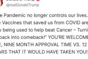 【反ワク悲報】トランプ前大統領、コロナワクチン導入を加速させたのは“自分の功績”と主張→一部共和党員が激怒