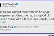 グレタトンベリさん「落ち着けドナルド」トランプ大統領に意趣返しツイートｗｗｗｗｗｗｗｗｗｗ