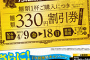 【飲食】スガキヤ75周年創業祭「スーちゃん祭」 麺類330円割引券や、麺類1年間無料が当たるチャンス！