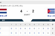 【WBC】オランダが開幕戦でキューバ破る　バレンティンは４打数無安打