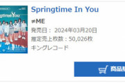 【≠ME】1stアルバム「Springtime In You」初日売上50,026枚🎉