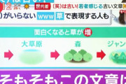 【悲報】モーニングショー「(笑)はもう古い、最近の若者は『草』や『ジャングル』を使う」