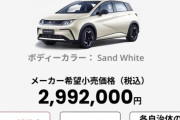 軽自動車買うくらいならBYDのEV買ったほうがよくね