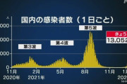 【コロナ】東京＋2198　大阪＋1711　沖縄＋1644　愛知＋723　広島＋652　神奈川＋548　埼玉＋547　兵庫＋512　千葉+465　京都+412…[1/12]