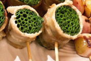 【画像】ネギに豚バラを巻いて焼いただけの料理、なぜかグロいｗｗｗｗｗｗｗｗｗ