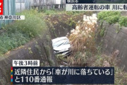 老人「アクセルとブレーキ間違えて川に転落しました」→結果wwwwww