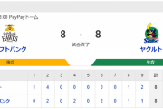 ホークス対ヤクルトの謎に濃いシーソーゲームは引き分けに終わる