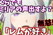 リゼロのエミリアさんの中の人弟がレム推しで泣く