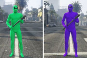 『GTAオンライン』で他プレイヤーを殺害して荒らす「緑エイリアン軍団」が出現！→これに対抗する「紫エイリアン軍団」が登場し各地で戦争が勃発ｗｗｗｗｗ