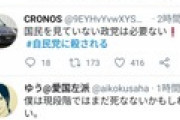 【ツイッター】サヨクが「自民党に殺される」を拡散して一般人ドン引きｗｗｗｗｗ