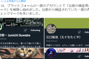 Twitter 芸能人の認証バッジ全消し