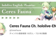 【ホロEN】ファウナ、チャンネル登録100万人達成！ホロ50人目のミリオン
