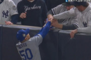 【悲報】ヤンキースファンさん、ベッツから無理やりボールをもぎ取ってしまう