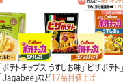 カルビー、じゃがいも高騰でポテトチップスなど値上げ　6月納品分より