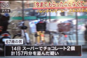 【悲報】なんJ民さん、あまりのモテなさにバレンタインチョコを万引きする