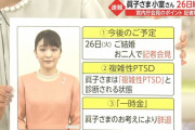 外国人「眞子様が日本からの誹謗中傷でPTSDになってるらしい…」
