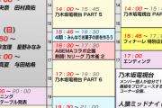 【乃木坂46】ファンが作った‼『46時間TV番組表風のタイムテーブル』が見やすい！！！！！！！