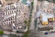 【動画】ベネズエラ大地震で多くの建物が崩壊した地域を空撮。